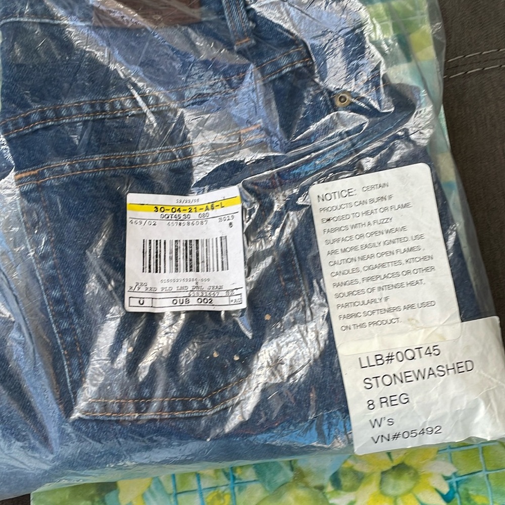 Stonewashed flannel lined jeans